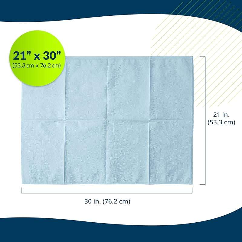Avalon 703 Disposable Pillowcases, Blue, 21” Wide x 30” Long (Pack of 100) ― Single-Use Pillowcases ― Tissue with Poly Back to Help Prevent Leak-Through ― Pebble Embossed ― Medical Supplies - Image 3