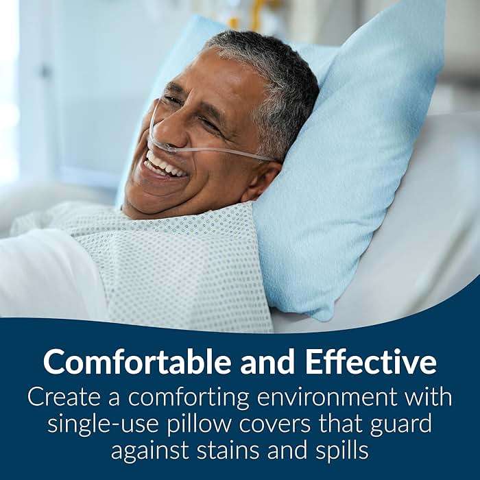 Avalon 703 Disposable Pillowcases, Blue, 21” Wide x 30” Long (Pack of 100) ― Single-Use Pillowcases ― Tissue with Poly Back to Help Prevent Leak-Through ― Pebble Embossed ― Medical Supplies - Image 4