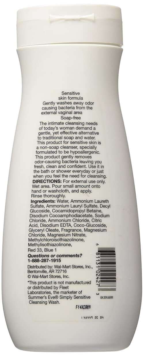 Equate Feminine Wash Sensitive Skin Fresh Scent 15 oz - Image 2