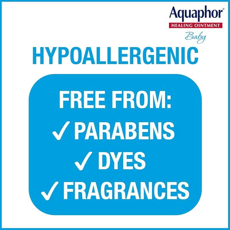 Aquaphor Baby Healing Ointment Advanced Therapy Skin Protectant for Chapped or Dry Skin, Drool Rash and Diaper Rash Ointment, Hypoallergenic Baby Essentials, Travel Size, 0.35 Oz Tube, Pack of 2 - Image 7