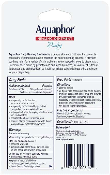 Aquaphor Baby Healing Ointment Advanced Therapy Skin Protectant for Chapped or Dry Skin, Drool Rash and Diaper Rash Ointment, Hypoallergenic Baby Essentials, Travel Size, 0.35 Oz Tube, Pack of 2 - Image 8