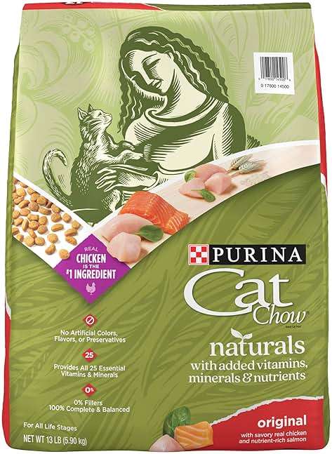 Purina Cat Chow Naturals With Added Vitamins, Minerals and Nutrients Dry Cat Food, Naturals Original - 13 lb. Bag - Image 1