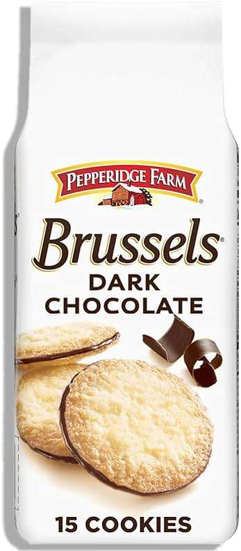 Pepperidge Farm Brussels Dark Chocolate, 15 Lace Cookies, 5.25 oz. Bag - Image 1