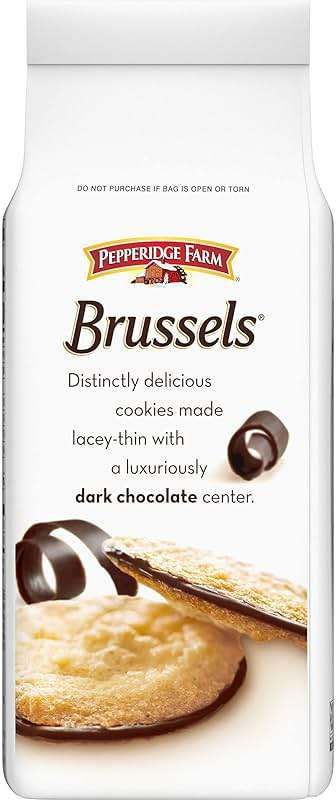 Pepperidge Farm Brussels Dark Chocolate, 15 Lace Cookies, 5.25 oz. Bag - Image 2