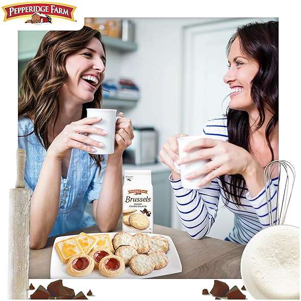 Pepperidge Farm Brussels Dark Chocolate, 15 Lace Cookies, 5.25 oz. Bag - Image 6