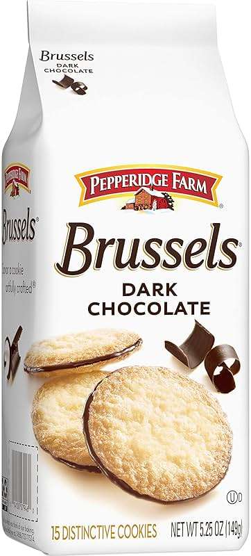 Pepperidge Farm Brussels Dark Chocolate, 15 Lace Cookies, 5.25 oz. Bag - Image 9