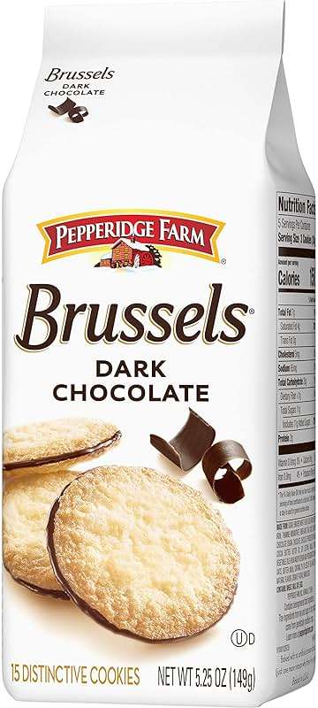 Pepperidge Farm Brussels Dark Chocolate, 15 Lace Cookies, 5.25 oz. Bag - Image 10
