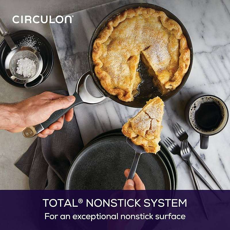 Circulon Symmetry Hard Anodized Nonstick Induction Frying Pan, 8.5-Inch Fry Pan, Black - Image 4