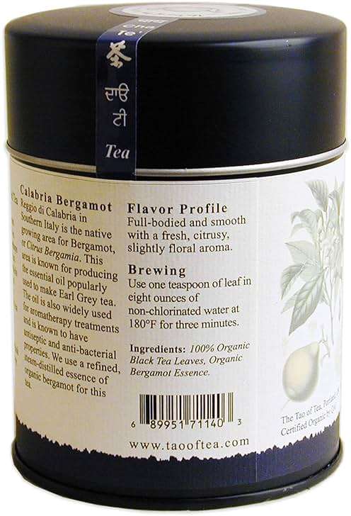 The Tao of Tea, Earl Grey Black Tea, Loose Leaf, 3.5 Ounce Tin - Image 4
