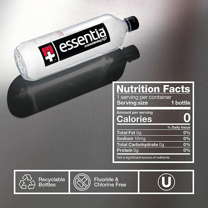 Essentia Water LLC, Ionized Alkaline Bottled Water; 99.9% Pure, Infused with Electrolytes, 9.5 pH or Higher a Clean, Smooth Taste, 20 Fl Oz (Pack of 24) - Image 2