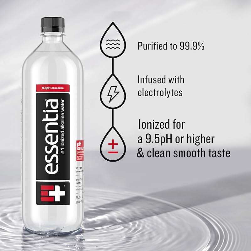 Essentia Ionized Alkaline Water, 9.5 Ph Until Opened, 99.9% Pure, Bottled Water, 12Pk - Image 3