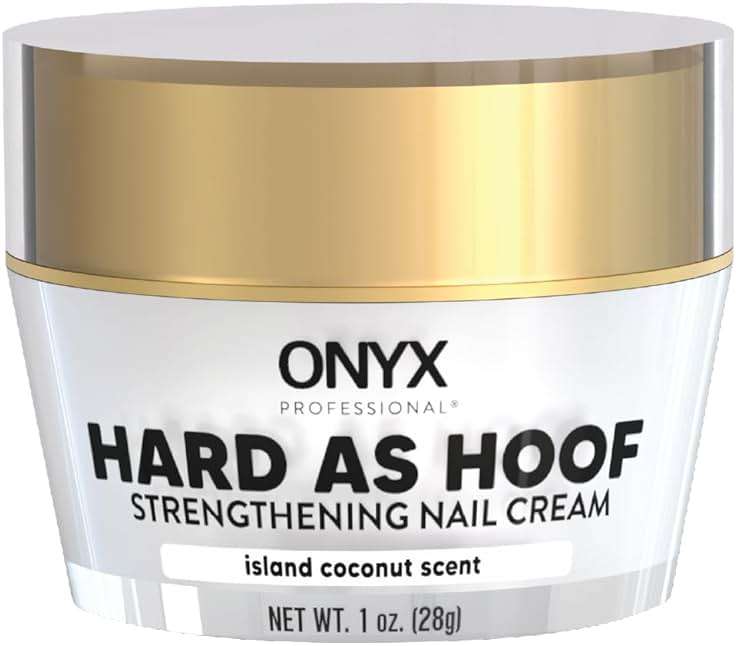 Onyx Professional Hard as Hoof Nail Strengthening Cream - Nail Growth, Strengthener & Repair Conditioning Cuticle Cream for Split, Cracked and Damaged Toe & Fingernails, 1 oz, Island Coconut Scent - Image 2
