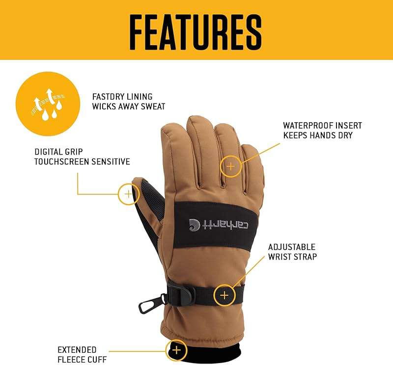 Carhartt Men's A511 Waterproof Glove - Image 4