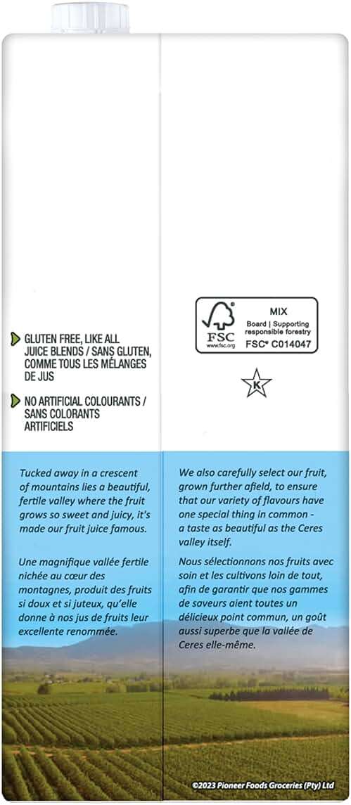Ceres 100% All Natural Pure Fruit Juice Blend, Pear - Gluten Free, Rich in Vitamin C, No Added Sugar or Preservatives, Cholesterol Free - 33.8 FL OZ (Pack of 1) - Image 3