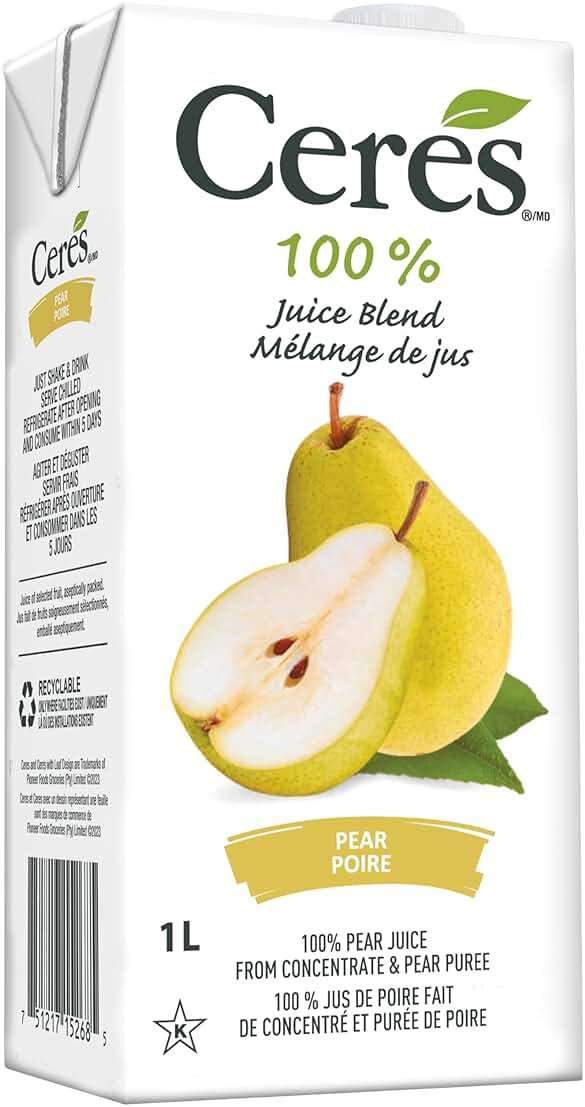 Ceres 100% All Natural Pure Fruit Juice Blend, Pear - Gluten Free, Rich in Vitamin C, No Added Sugar or Preservatives, Cholesterol Free - 33.8 FL OZ (Pack of 1) - Image 4