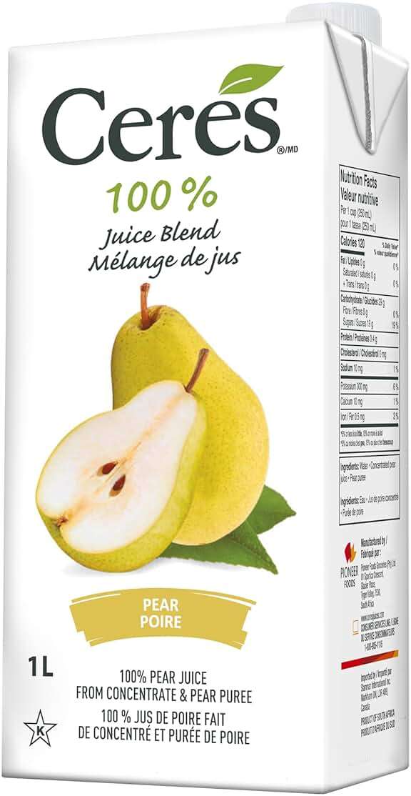 Ceres 100% All Natural Pure Fruit Juice Blend, Pear - Gluten Free, Rich in Vitamin C, No Added Sugar or Preservatives, Cholesterol Free - 33.8 FL OZ (Pack of 1) - Image 5