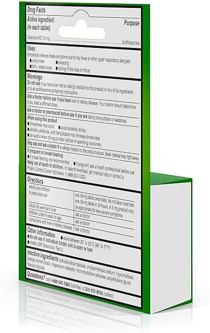Zyrtec 24 Hour Allergy Relief Tablets, Antihistamine Indoor & Outdoor Anti Allergy Medicine + Cetirizine HCl, Relief from Runny Nose, Sneezing, & Itchy Eyes, Single Packs, 3 x 1 ct Packets - Image 9