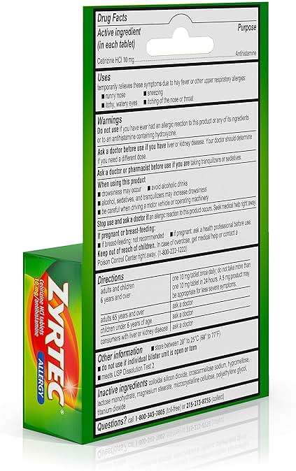 Zyrtec 24 Hour Allergy Relief Tablets, Antihistamine Indoor & Outdoor Anti Allergy Medicine + Cetirizine HCl, Relief from Runny Nose, Sneezing, & Itchy Eyes, Single Packs, 3 x 1 ct Packets - Image 10