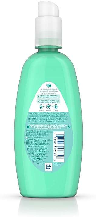 Johnson's No More Tangles Toddler & Kids Detangling Spray to Unlock Knots in Hair, Hypoallergenic & Paraben-Free, No More Tears Tear-Free Formula For Wet or Dry Hair, 10 fl. oz - Image 6