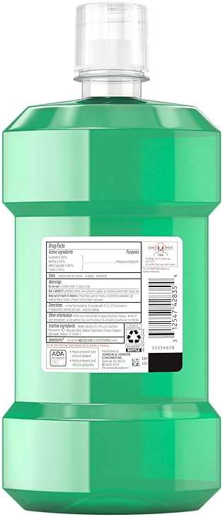 Listerine - 8679 Freshburst Antiseptic Mouthwash with Germ-Killing Oral Care Formula to Fight Bad Breath, Plaque and Gingivitis, 1 L - Image 9