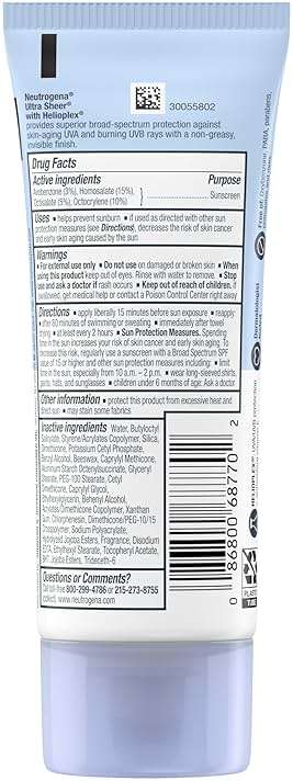 Neutrogena Ultra Sheer Dry-Touch Sunscreen Lotion SPF 70, Broad Spectrum, Water Resistant 80 Min, Oil-Free, Oxybenzone-Free, Non-Comedogenic, Matte Finish, Body Sunscreen, Travel Size 3 Fl Oz - Image 9