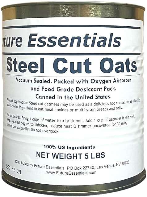 1 Can of Future Essentials Canned Steel-Cut Oats #10 Can - Image 1