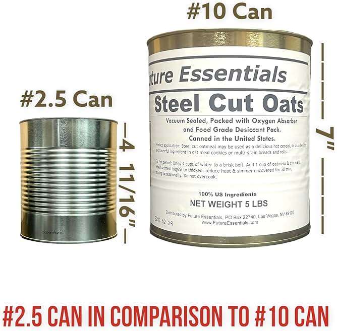 1 Can of Future Essentials Canned Steel-Cut Oats #10 Can - Image 3