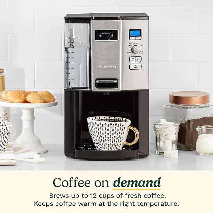 Cuisinart Coffee Maker, 12 Cup Programmable Drip Coffeemaker with Auto Shut-Off, Self cleaning, Home & Office Coffee Machine, DCC-3000NAS, Black - Image 3