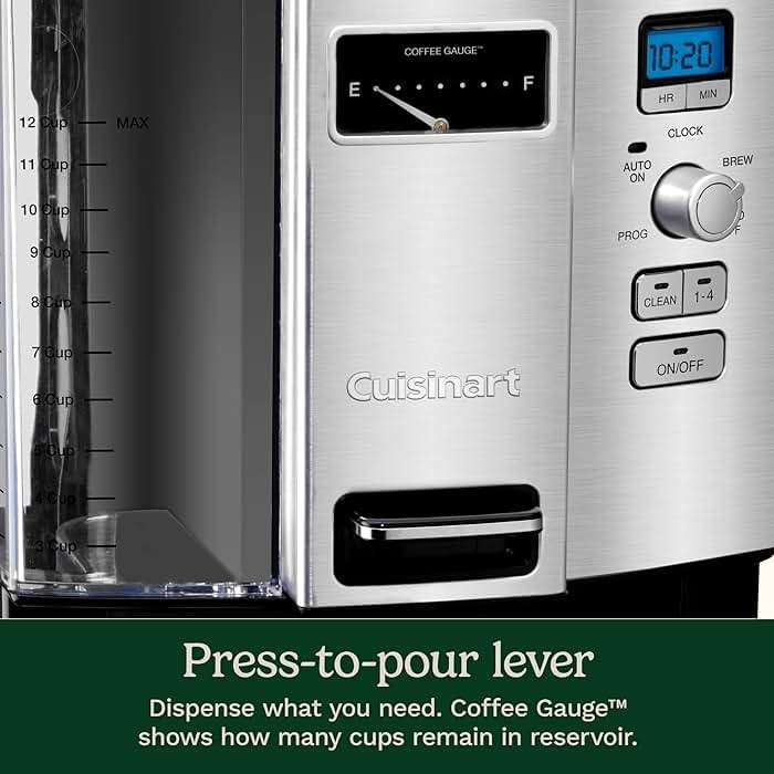 Cuisinart Coffee Maker, 12 Cup Programmable Drip Coffeemaker with Auto Shut-Off, Self cleaning, Home & Office Coffee Machine, DCC-3000NAS, Black - Image 4