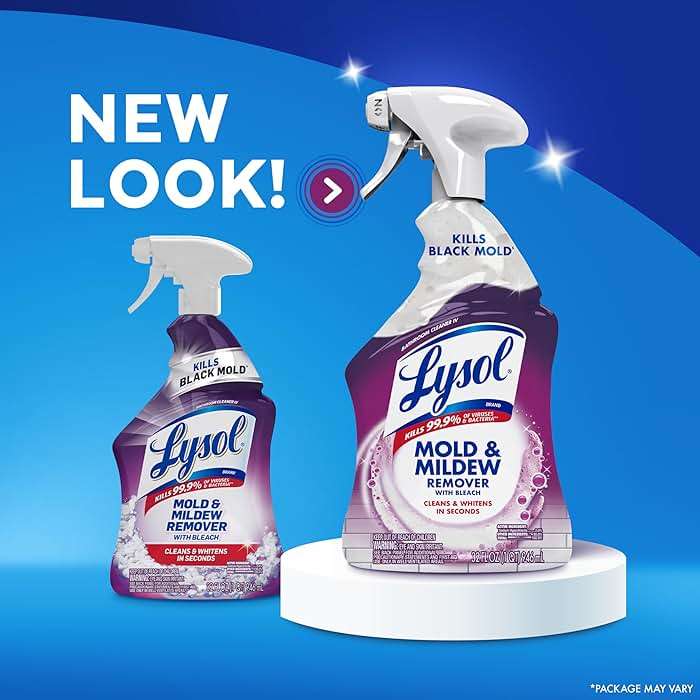 Lysol Mold & Mildew Remover Spray, Bathroom & Shower Cleaner, Disinfectant Spray, Stain Remover with Bleach, Tough on Black Mold, Multipurpose Cleaner for Home and Kitchen, 32oz - Image 2