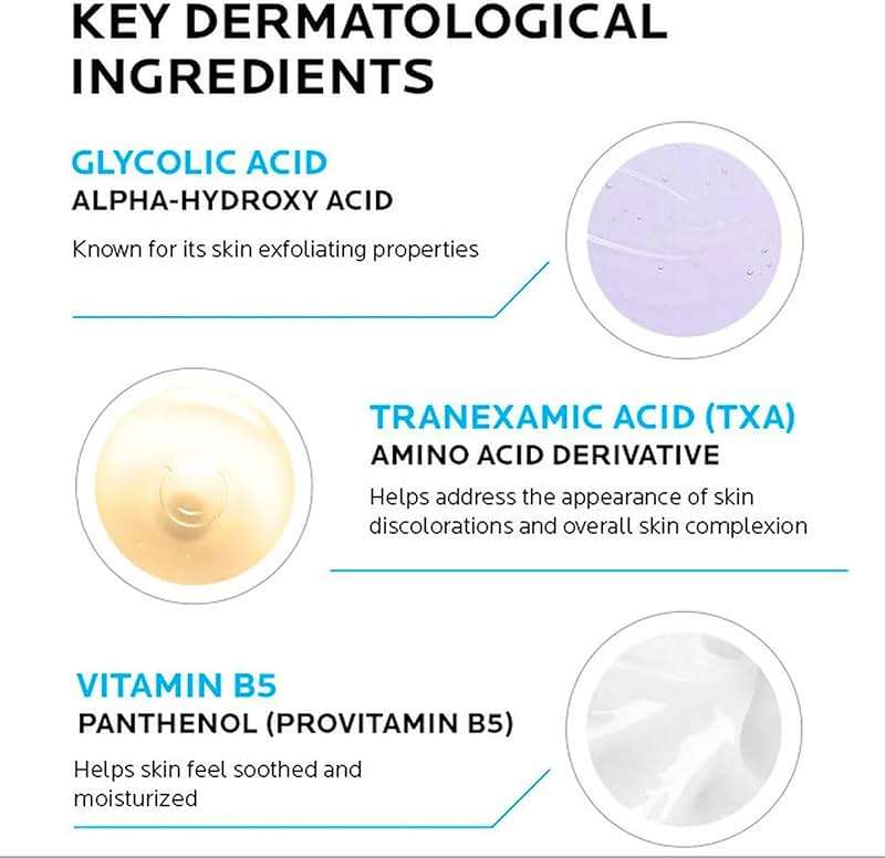 La Roche-Posay Glycolic Acid Serum with Tranexamic Acid, Kojic Acid and Vitamin B5, Reduces Dark Spots and Discoloration, Skin Tone Corrector to Brighten and Even Skin Tone - Image 4