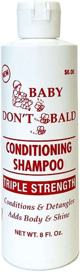 Baby Don't Bald Conditioning Shampoo Triple Strength 8 oz - Image 1