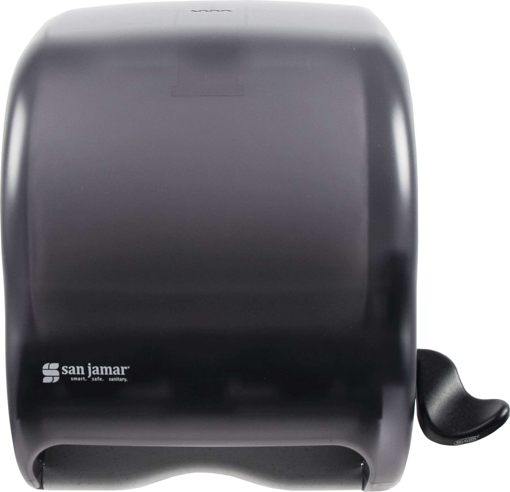 San Jamar Classic Element Paper Towel Dispenser Wall-Mounted Commercial Roll Dispenser, Fits All Core Sizes with Lever for Bathroom, Kitchens, and Restaurants, Plastic, Universal Paper, Black Pearl - Image 1