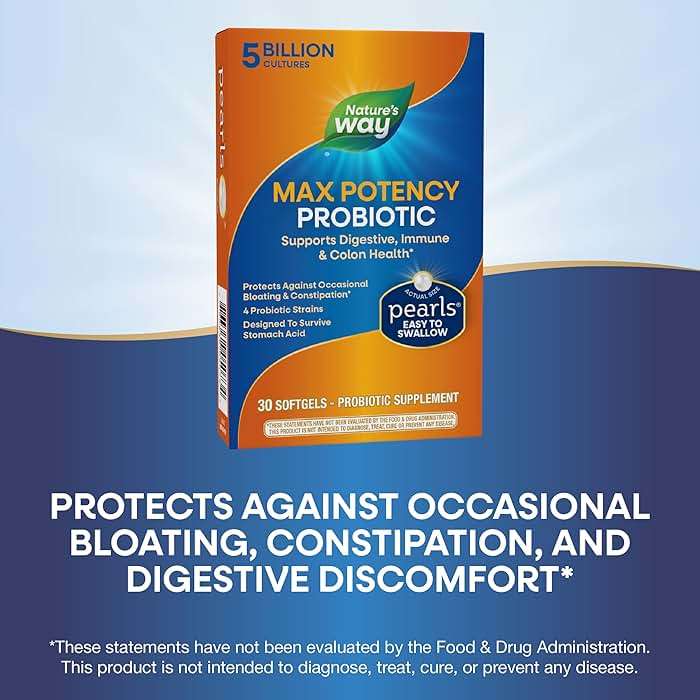 Nature's Way Pearls Max Potency Probiotic for Men and Women, Supports Digestive, Immune, Colon Health*, 5 Billion Live Cultures, No Refrigeration Required, 30 Softgels - Image 3