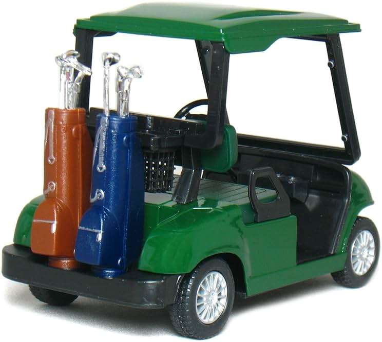 KinsFun - Golf Cart 4½" Die Cast Metal Model Pullback Action Toy (Green) - Image 3