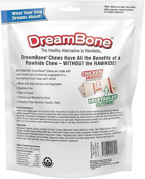 DreamBone Chicken Mini Bone Dog Treats, Daily Rawhide-Free Chew, Digests Safely and Completely, With Real Protein, Chicken and Veggies, 24 count - Image 3