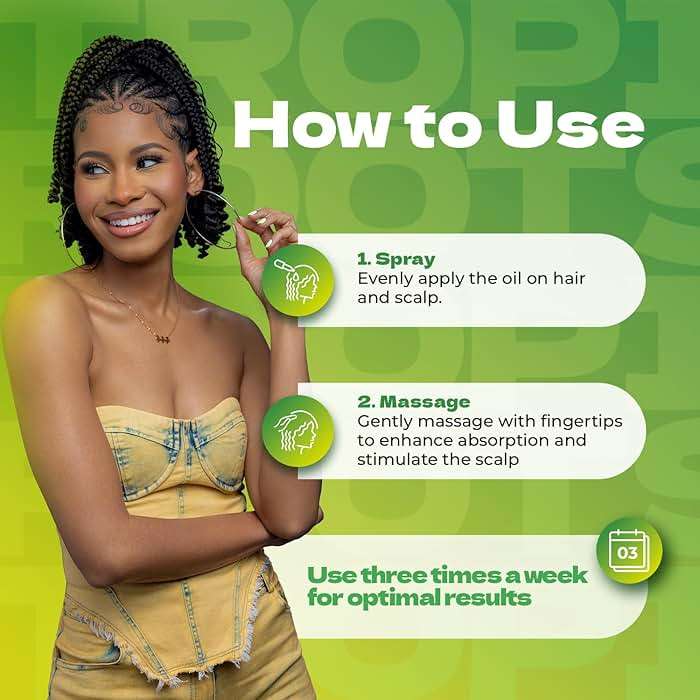 Bronner Bros Tropical Roots Stimulating Growth Oil – Lightweight Scalp and Hair Oil for Healthy, Frizz-Free Hair & Lock-in Moisture & Shine – with Pineapple & Guava, For All Hair Types, 8 fl oz - Image 4