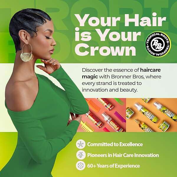 Bronner Bros Tropical Roots Stimulating Growth Oil – Lightweight Scalp and Hair Oil for Healthy, Frizz-Free Hair & Lock-in Moisture & Shine – with Pineapple & Guava, For All Hair Types, 8 fl oz - Image 7