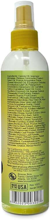 Bronner Bros Tropical Roots Stimulating Growth Oil – Lightweight Scalp and Hair Oil for Healthy, Frizz-Free Hair & Lock-in Moisture & Shine – with Pineapple & Guava, For All Hair Types, 8 fl oz - Image 8