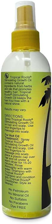 Bronner Bros Tropical Roots Stimulating Growth Oil – Lightweight Scalp and Hair Oil for Healthy, Frizz-Free Hair & Lock-in Moisture & Shine – with Pineapple & Guava, For All Hair Types, 8 fl oz - Image 9