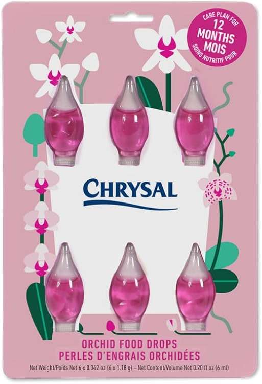 Chrysal Orchid Food Drops — Orchid Care — One Pack for a Year Supply — Concentrated Flower Food for All Species of Orchids — Ideal Florist Supplies — Outdoor and Indoor Plant Food - Image 1