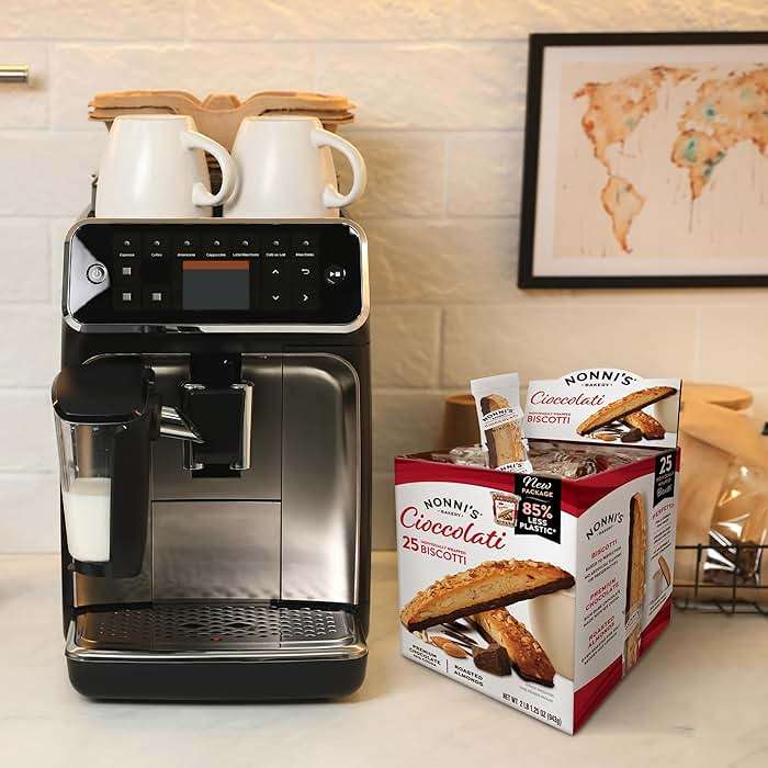Nonni's XL Biscotti Dark Chocolate with Almond Cookies, Individually Wrapped Italian Coffee Snacks, 25 Cookies, 33.25 oz. Large Carton (Pack of 1) - Image 8