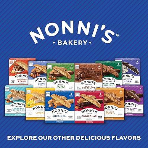 Nonni's XL Biscotti Dark Chocolate with Almond Cookies, Individually Wrapped Italian Coffee Snacks, 25 Cookies, 33.25 oz. Large Carton (Pack of 1) - Image 9