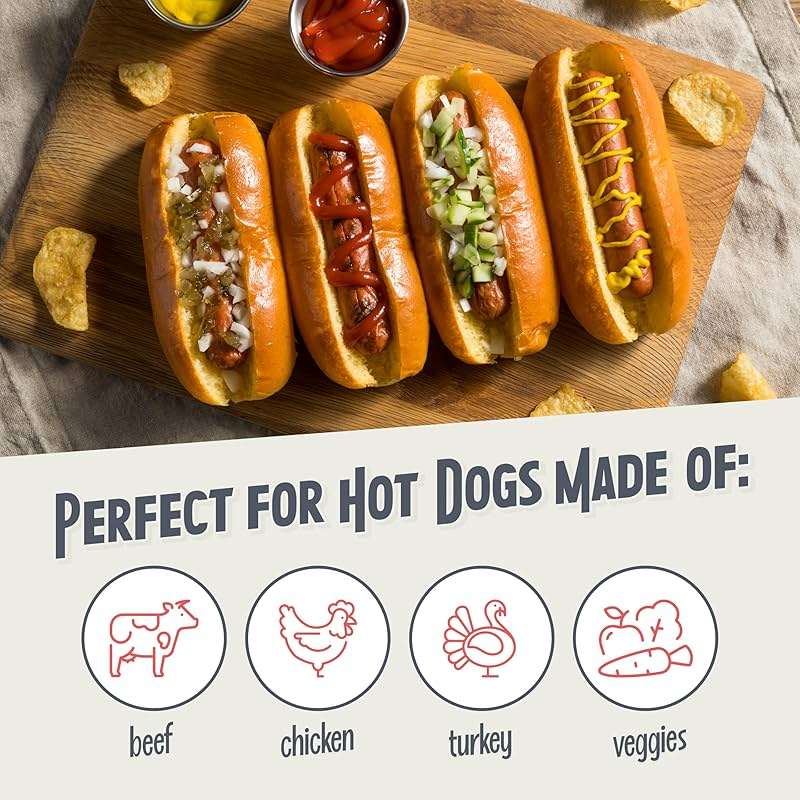 Nostalgia 2 Slot Hot Dog and Bun Toaster with Mini Tongs, Retro Hot Dog Toaster, Hot Dog Cooker that Works with Chicken, Turkey, Veggie Links, Sausages and Brats, Metallic Red - Image 5