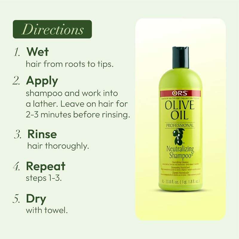 ORS Olive Oil Professional Neutralizing Shampoo to Nourish, Soften & Add Shine 33.8 Ounces - Image 7