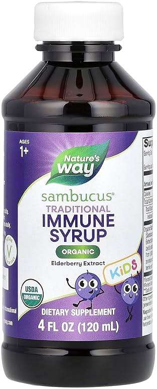 Nature's Way Sambucus Traditional Elderberry Immune Syrup for Kids, Concentrated Black Elderberry Extract, Traditional Immune Support*, with Superfood Antioxidants(1), 4 Fl Oz (Packaging May Vary) - Image 4