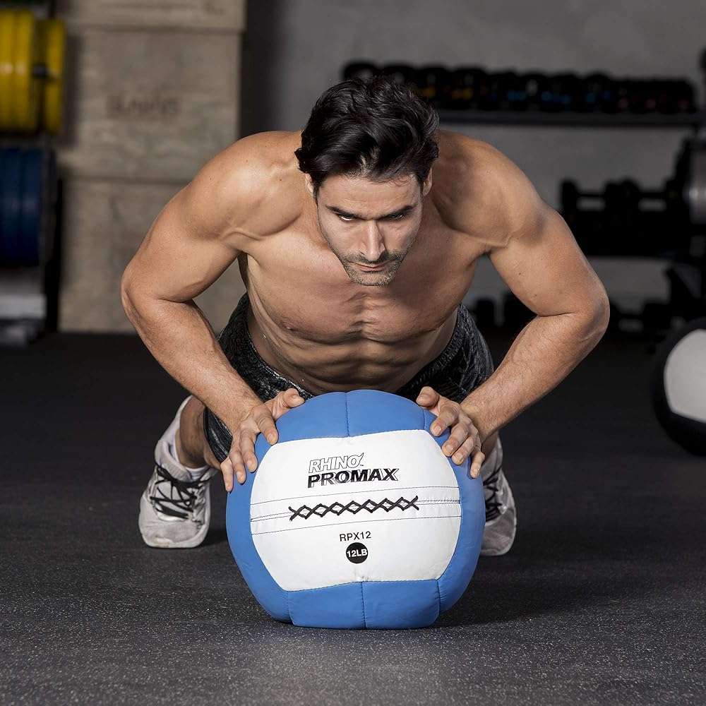 Champion Sports Rhino Promax Wall Balls - Soft Shell Non-Slip Grip for Weightlifting, Plyometrics, Cross Training, & Home Gym - Image 4