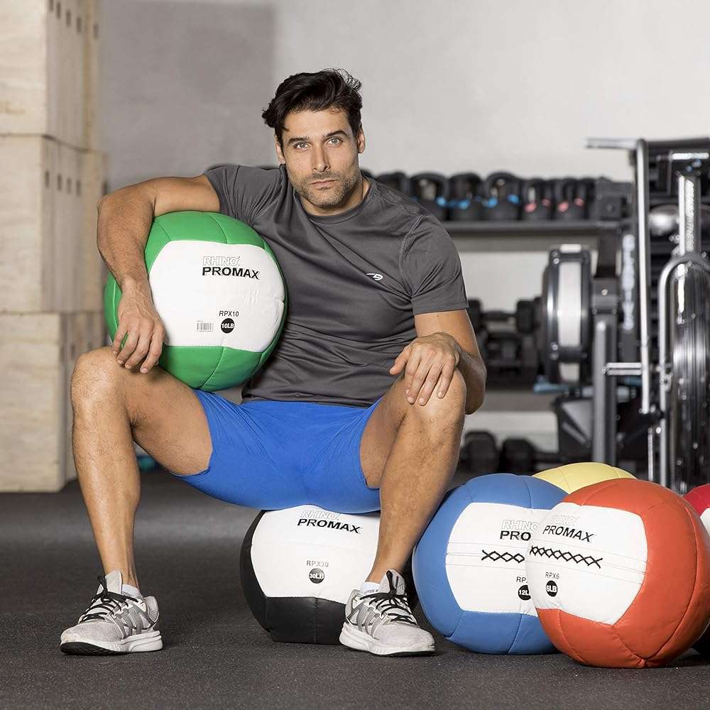 Champion Sports Rhino Promax Wall Balls - Soft Shell Non-Slip Grip for Weightlifting, Plyometrics, Cross Training, & Home Gym - Image 7