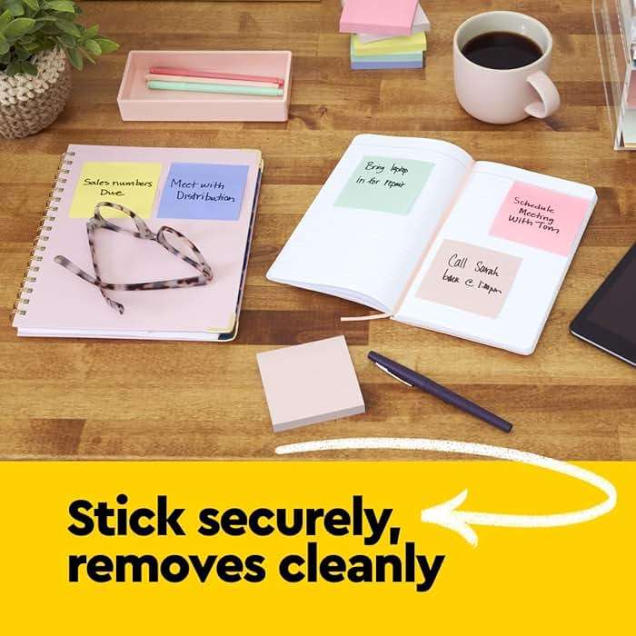 Post-it Notes, 3 in x 3 in, 18 Sticky Notes Pads, 100 Sheets per Pad, The Iconic Canary Yellow Note, School Supplies and Oﬃce Products - Image 10