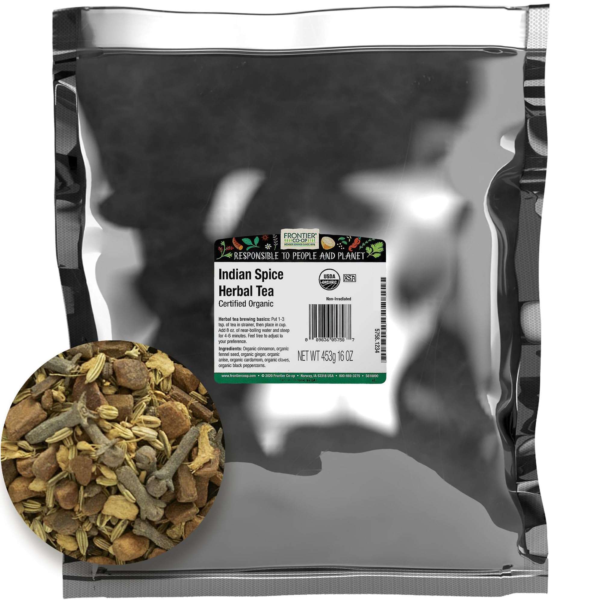 Frontier Co-op Organic Indian Spice Herbal Tea 1lb - Image 1